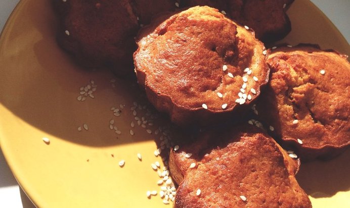 Морковные кексы с овсяными хлопьями