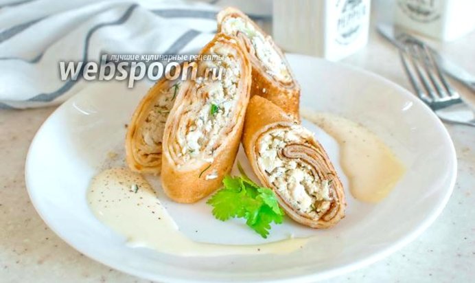 Блины с курицей и яйцом