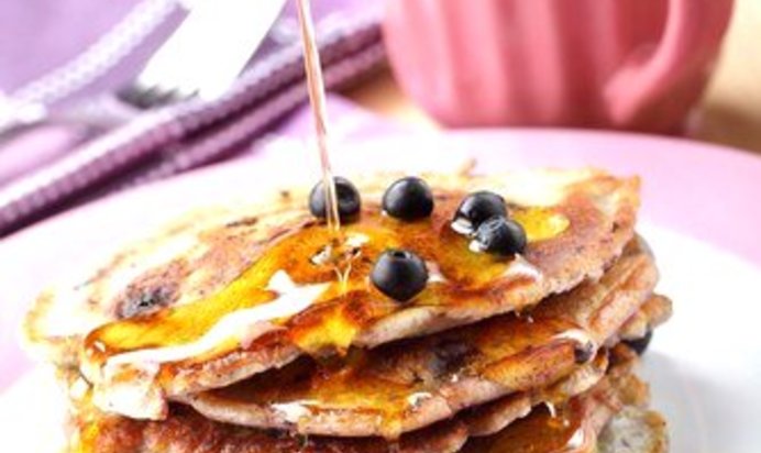 Черничные блинчики с лимонной цедрой