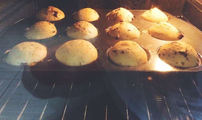 Маффины с молочным шоколадом