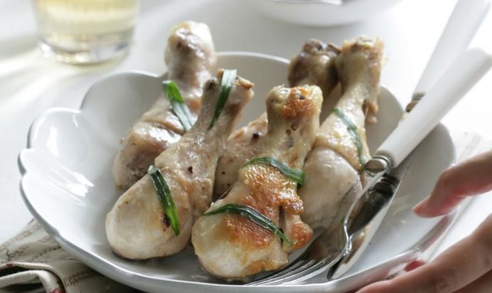 Куриные ножки с кленовым сиропом и тархуном