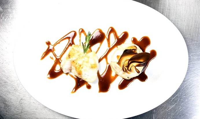 Филе морского черта с корсиканским ризотто