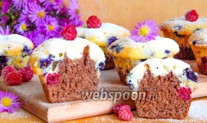 Маффины с маскарпоне и ягодами