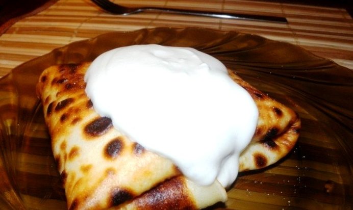 Блины, фаршированные яйцом