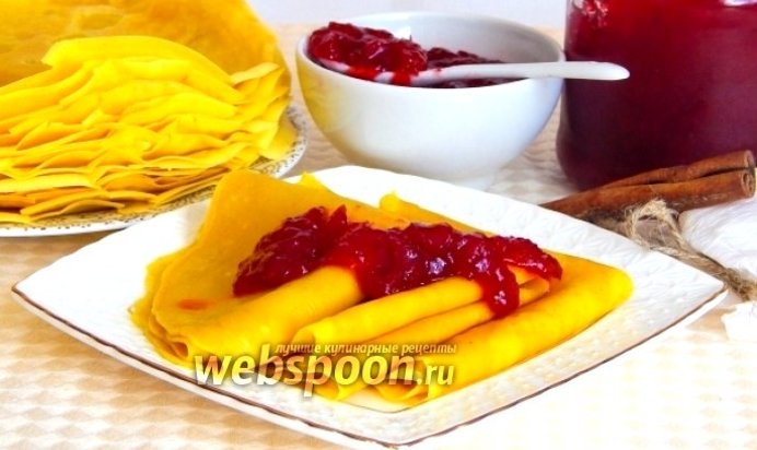 Сладкие блинчики с корицей и куркумой