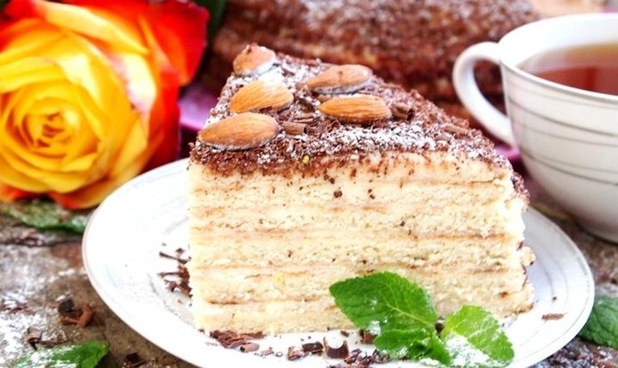 Сметанный торт на сковороде