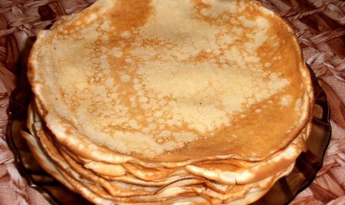Блины на молоке с разрыхлителем