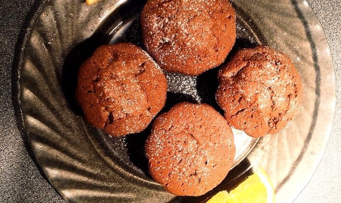 Кекс с шоколадной пастой