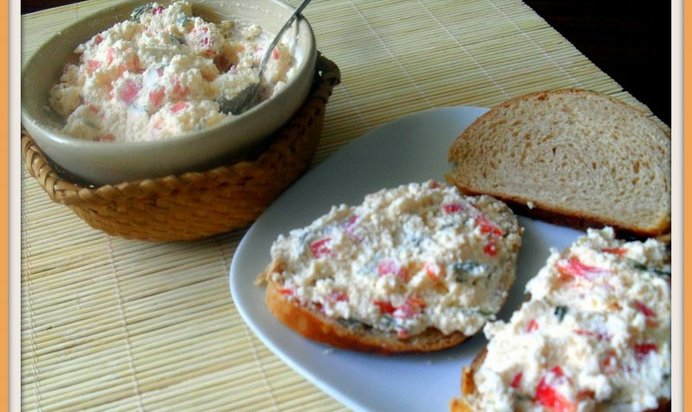 Бутерброды с творожной намазкой