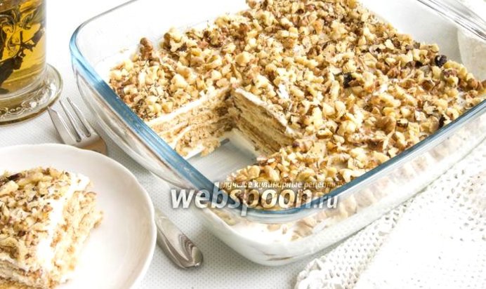 Торт из печенья и сметаны