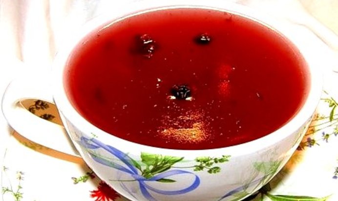 Кисель из замороженной черники