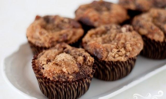 Банановые маффины с шоколадом