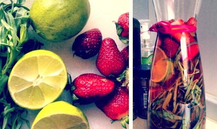 Тархун с клубникой