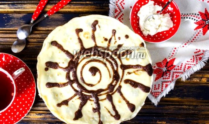 Блинчики на сливках с какао