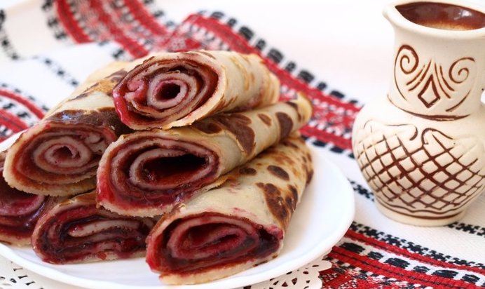 Заварные блины на сгущённом молоке