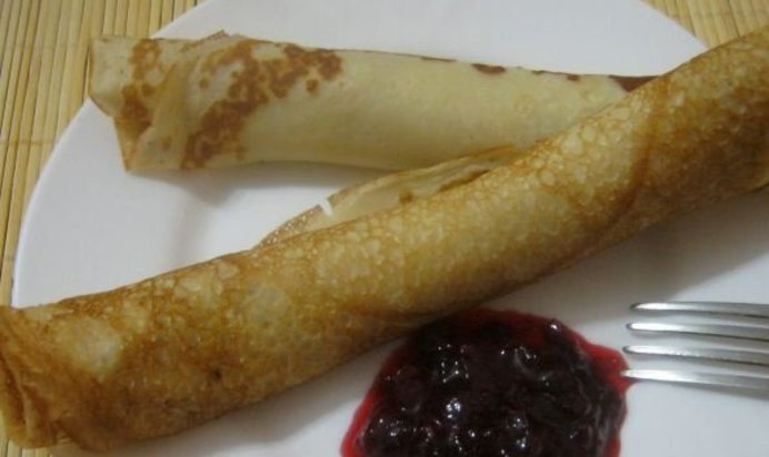 Блинчики на кефире и молоке