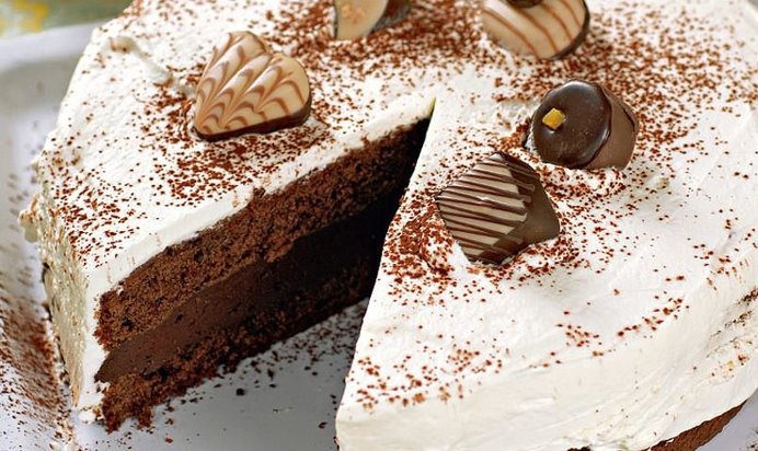 Торт из черного шоколада