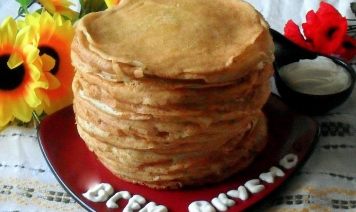 Блины заварные (дрожжевые)