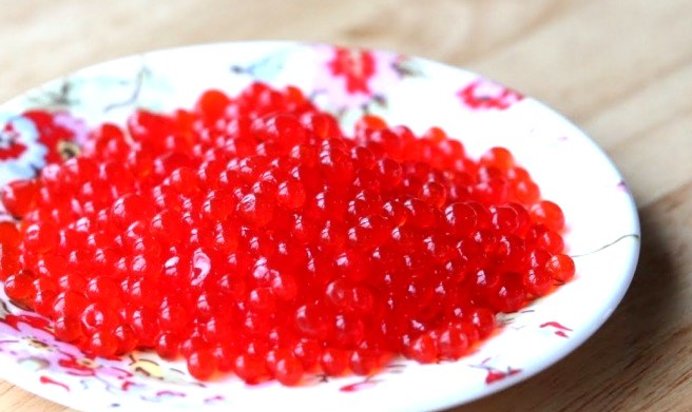 Икра из желатина для торта