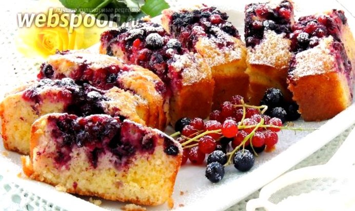 Кекс со смородиной