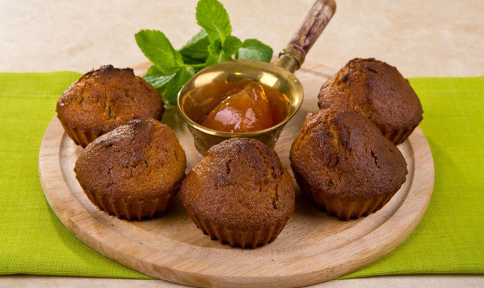 Маффины с курагой и орехами