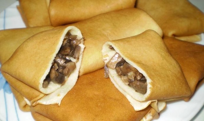 Блинчики с грибами
