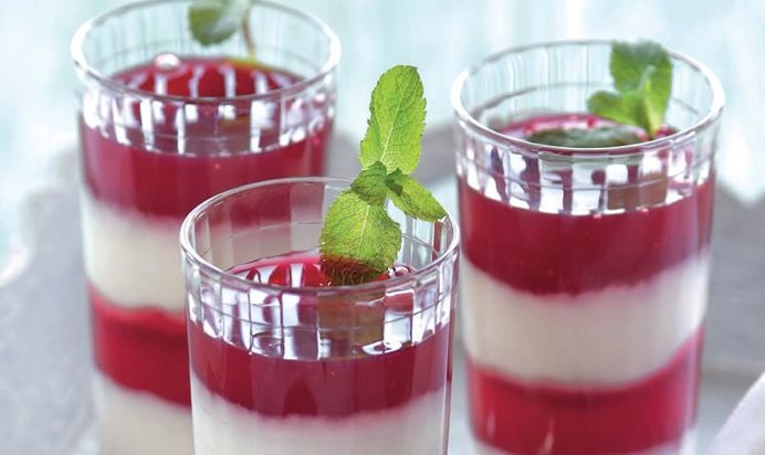 Молочно-клюквенный кисель