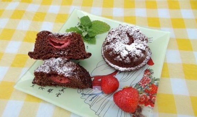 Кекс Клубника в шоколаде