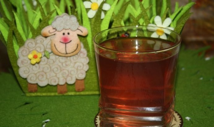 Нектариновый компот с черешней, клубникой и апельсином