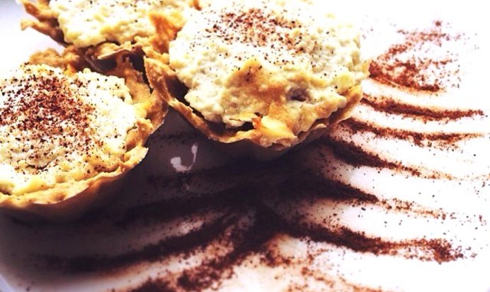 Овсяно-творожные кексы с яблоком