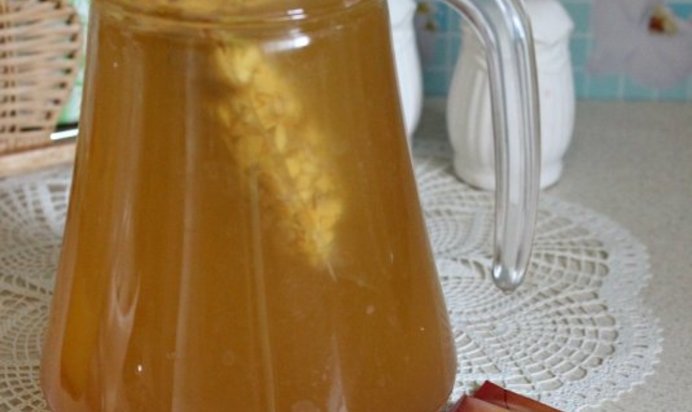 Холодный имбирный чай с медом и лимонным соком