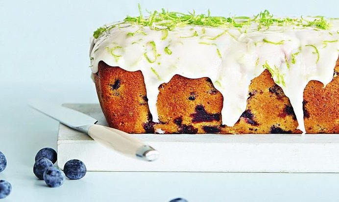 Кекс с голубикой и лаймом