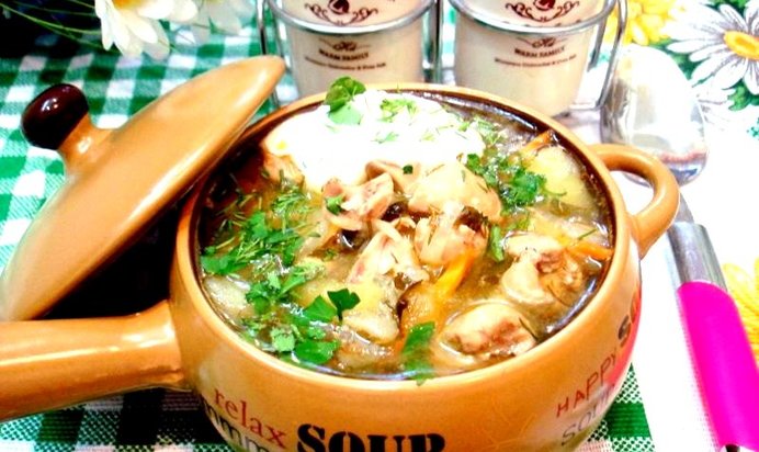 Рассольник с почками