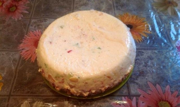 Торт Битое стекло с персиками