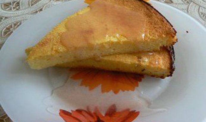 Творожная запеканка с киселем, как в детском саду