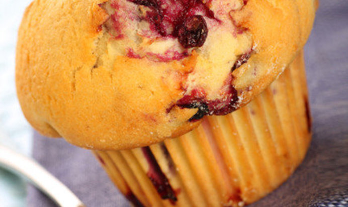 Маффины чизкейк с ягодами