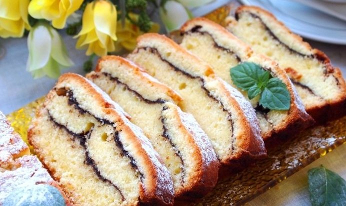 Творожный кекс «Полосатый»