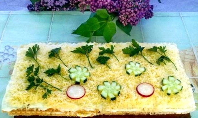 Торт из печени трески