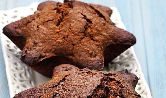 Шоколадно-миндальный кекс с имбирем