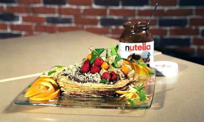 Блинный торт с Нутеллой