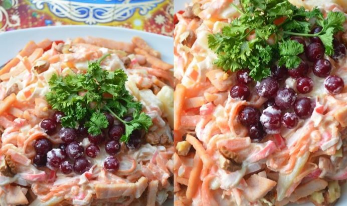 Салат Клюква на снегу