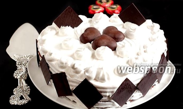 Торт на творожно-шоколадном бисквите