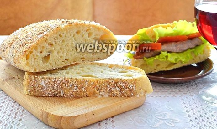 Хлеб Чиабатта с отрубями