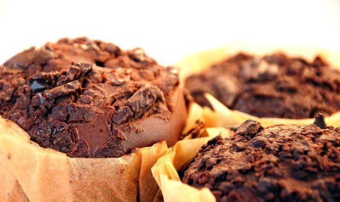 Шоколадные маффины с какао