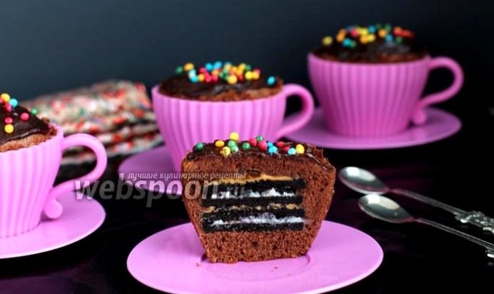 Шоколадно-ореховые маффины «Орео»
