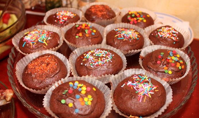 Быстрые шоколадные маффины