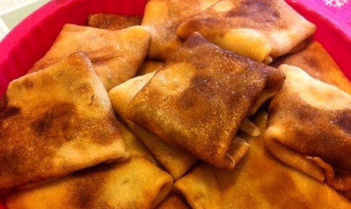 Блины с сыром и зеленью