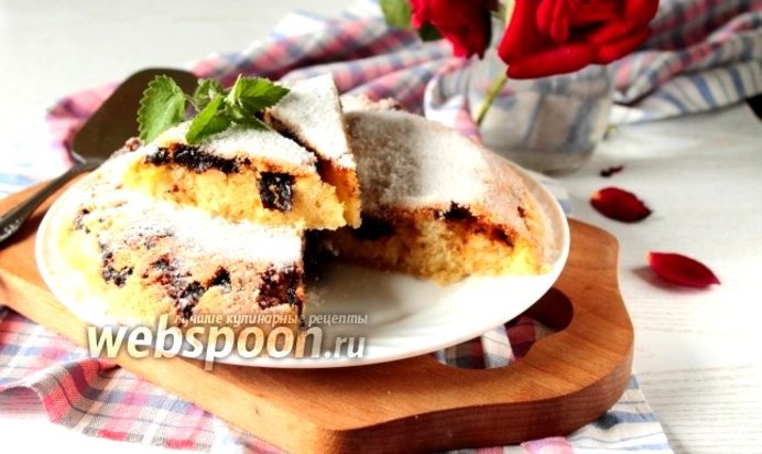 Кекс-пирог с карамелизованным черносливом