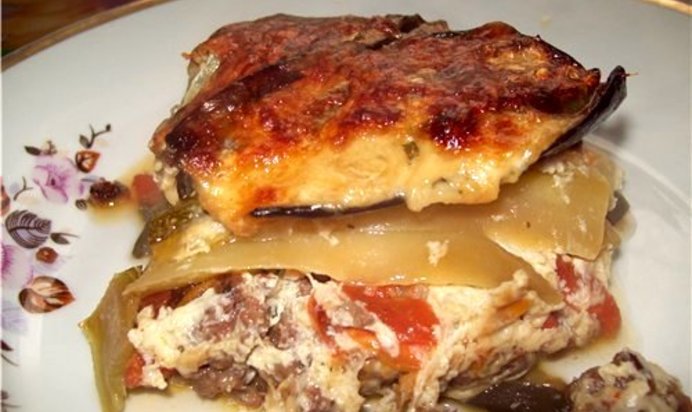 Запеканка с фаршем и овощами