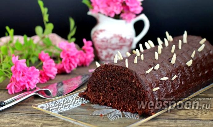 Шоколадно-ореховый кекс с пудингом